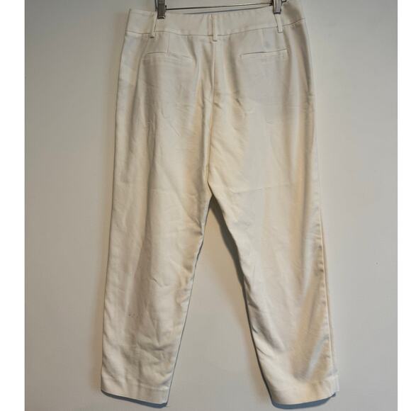 Alice + Olivia Employed White Ankle Trousers Women’s Size 12 Stretchy Workwear - Picture 2 of 8